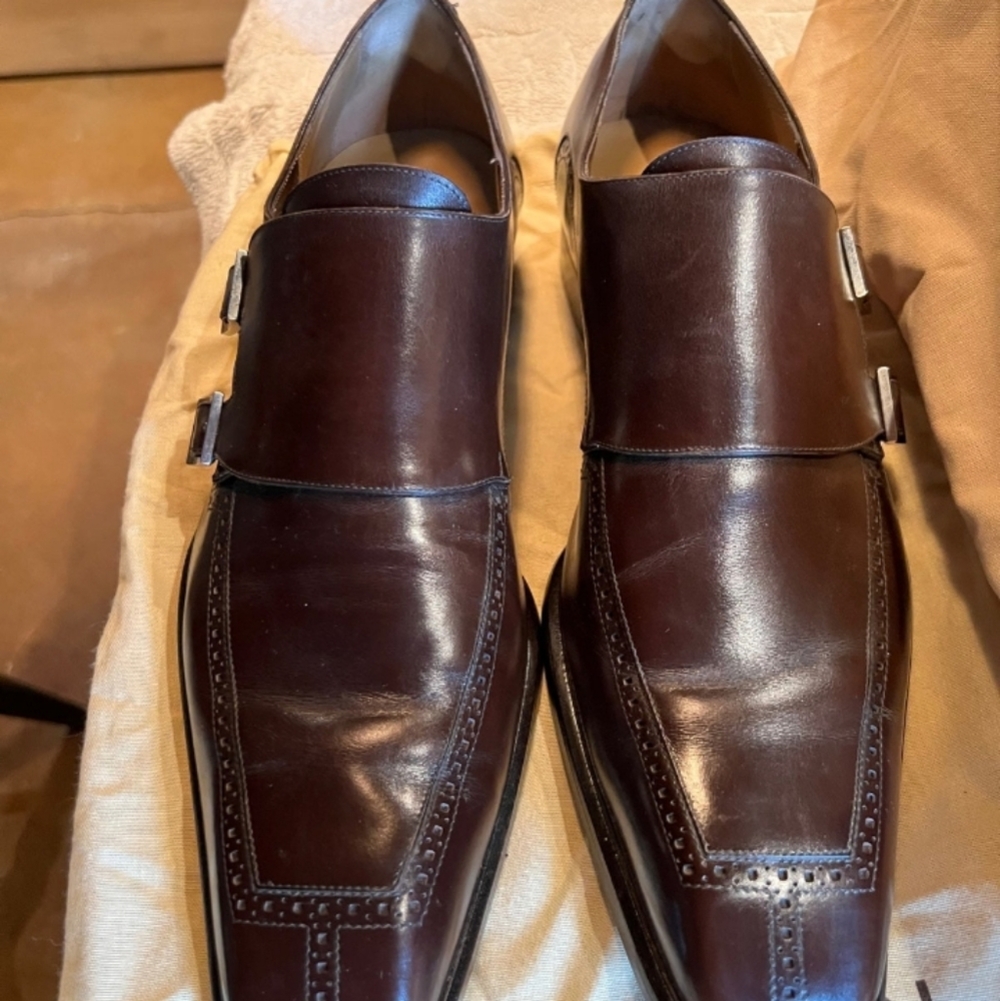 Louis Vuitton-Genuine Mens Dress Shoes-Size 9 (US)-Chocolate Brown
